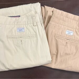 Vineyard Vines Cream and Tan Chinos